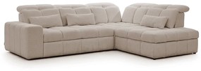 Γωνιακός καναπές Magnelio L με λειτουργία ύπνου 200x135cm, μπέζ 275x107x211cm-Δεξιά γωνία-BOG7598