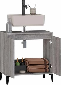 vidaXL Ντουλάπι Νιπτήρα Grey Sonoma 58 x 33 x 60 εκ. Επεξεργ. Ξύλο