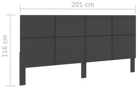 Κεφαλάρι Σκούρο Γκρι 200 x 200 εκ. Υφασμάτινο  - Γκρι
