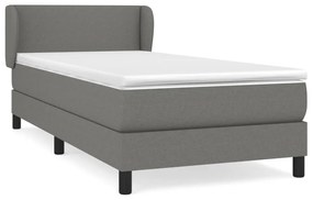 ΚΡΕΒΑΤΙ BOXSPRING ΜΕ ΣΤΡΩΜΑ ΣΚΟΥΡΟ ΓΚΡΙ 80X200 ΕΚ. ΥΦΑΣΜΑΤΙΝΟ 3126038