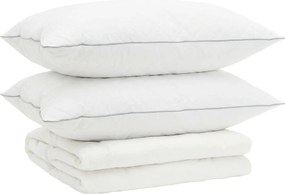 vidaXL Σετ πάπλωμα 90% χήνας FULDA 3 τμχ. 200 x 200 cm Καλοκαίρι Λευκό