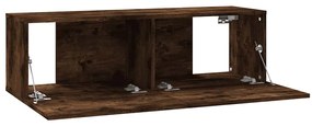 vidaXL Έπιπλο Τηλεόρασης Τοίχου Καπνιστή Δρυς 100x30x30 εκ. Επεξ. Ξύλο
