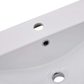 vidaXL Νιπτήρας Ένθετος Λευκός 101 x 39,5 x 18,5 εκ. Κεραμικός