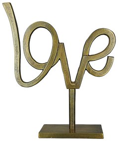 Διακοσμητικό ArteLibre 'Love' Σε Βάση Αντικέ Χρυσό Αλουμίνιο 7.5x30x37cm-05160705