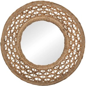 Καθρέπτης Τοίχου Mazun 337-000039 Φ60cm Natural Inart Wood