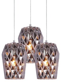 Φωτιστικό Οροφής Τρίφωτο Homelighting Luca 77-3722 Smoked Grey
