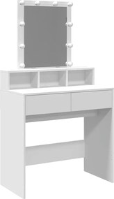 vidaXL Μπουντουάρ με LED Λευκό 80 x 41 x 144,5 εκ.