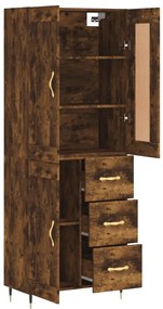 vidaXL Ντουλάπι Καπνιστή Δρυς 69,5x34x180 εκ. από Επεξεργασμένο Ξύλο