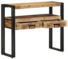 vidaXL Τραπέζι κονσόλας με ράφι Καφέ 90 x 33 x 75 εκ Μασίφ ξύλο μάνγκο