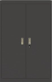 vidaXL Ντουλάπι αποθήκευσης Μαύρο 90 x 40 x 140 cm Ατσάλι