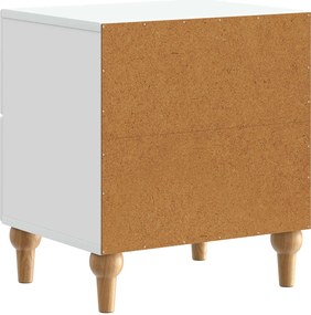 vidaXL Κομοδίνο Λευκό 43 x 34,5 x 48 εκ Επεξεργασμένο Ξύλο