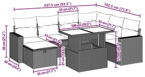 ΣΑΛΟΝΙ ΚΗΠΟΥ ΣΕΤ 8 ΤΕΜΑΧΙΩΝ ΓΚΡΙ ΣΥΝΘΕΤΙΚΟ ΡΑΤΑΝ ΜΕ ΜΑΞΙΛΑΡΙΑ 3274840