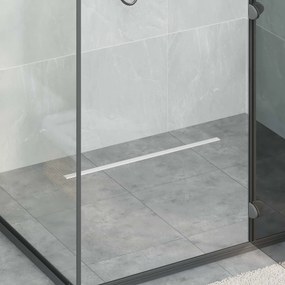 vidaXL 360° Νεροχύτης ντους με λεπτό μοντέλο Ασημί 70 cm