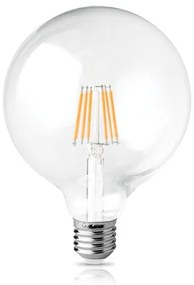 Λάμπα Ε27 G125 LED 12W Διάφανο Filament 2800Κ 44-05392 Φos_Me 44-05392