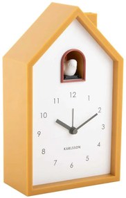 Ρολόι Επιτραπέζιο - Ξυπνητήρι Modern Cuckoo KA6015YE 12x6x20cm Ochre Yellow Karlsson ABS