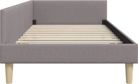 vidaXL Κρεβάτι Γωνίας Taupe 100 x 200 cm ύφασμα