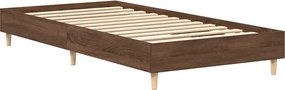 vidaXL Πλαίσιο κρεβατιού χωρίς στρώμα καφέ δρυς 90x190 cm