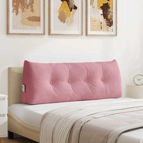 vidaXL Μαξιλάρι Πλάτης Ροζ 120 x 24 x 50 εκ Βελούδο