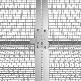 vidaXL Κλουβί Κουνελιών Ανθρακί 201,5x80,5x71 εκ Γαλβανισμένος Χάλυβας