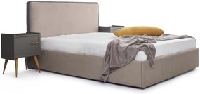 Επενδυμένο Κρεβάτι Ritz-Mocca-90 x 200-Ξύλα Ελάτου