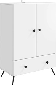 vidaXL Πλαϊνό γραφείο Λευκό 66 x 34,5 x 95 εκ. Επεξεργασμένο Ξύλο