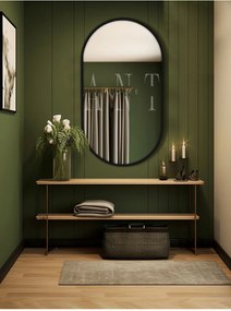 Stewehome Διακοσμητικός καθρέφτης τοίχου MDF οβάλ 90x50 cm