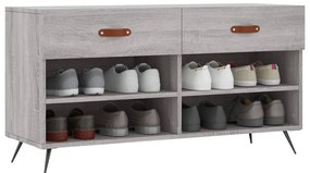 vidaXL Παπουτσοθήκη Γκρι Sonoma 102x35x55 εκ. από Επεξεργασμένο Ξύλο