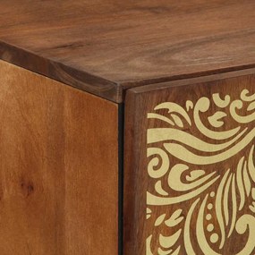 vidaXL Πλαϊνό Γραφείο Καφέ 60 x 33.5 x 75 εκ. Μασίφ ξύλο μάνγκο