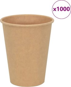 vidaXL Χάρτινα κύπελλα καφέ 1000 τεμάχια 12oz 300ml καφέ
