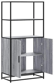 Highboard Grey Sonoma Κατασκευασμένο ξύλο και μέταλλο - Γκρι
