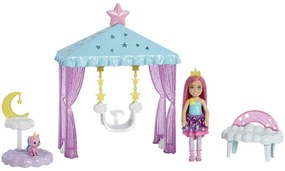 Κούκλα Barbie Dreamtopia Chelsea Ονειρεμένο Σετ Με Γατάκι HLC27 Multi Mattel