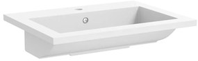vidaXL Νιπτήρας Λευκός 600 x 450 x 120 χιλ. Γρανιτένιος