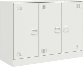 vidaXL Μπουφές Λευκός 99x39x73 εκ. από Ατσάλι