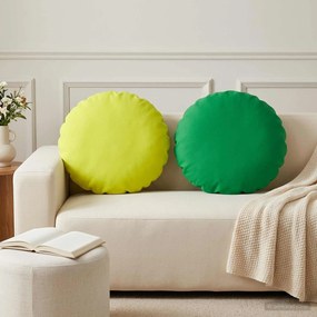 vidaXL Κάλυμμα Μαξιλαριού 6 pcs HEERLEN Πράσινο Ø 50 cm Πολυεστέρας