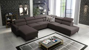 Γωνιακός καναπές Baltico IX-Αριστερή-Kafe - 351.00Χ302.00Χ100.00cm