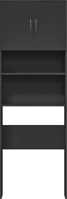 vidaXL Ντουλάπι πλυντηρίου ρούχων Μαύρο 64x24x190 cm