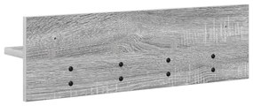 vidaXL Τοίχου Κρεμάστρα με ράφι Γκρι sonoma 60 x 10.5 x 18 εκ