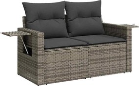 vidaXL Σετ Καναπέ Κήπου 14 pcs Γκρι συνθετικό ρατάν