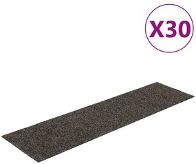 vidaXL Πατάκια για σκάλες Αυτοκόλλητα 30 τεμάχια 76x20 cm Ορθογώνια