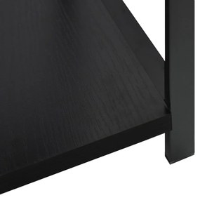 Ραφιέρα Ίσια Μικρή Μαύρη 33,5x39,6x79,7 εκ. Επεξ. Ξύλο - Μαύρο