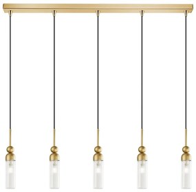 Φωτιστικό Οροφής - Ράγα 01480.12B 5xG9 100cm Gold Luma