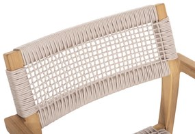 ΠΟΛΥΘΡΟΝΑ CHARLOTTE HM9637.07 ΞΥΛΟ TEAK ΦΥΣΙΚΟ &amp; ΜΠΕΖ ΣΧΟΙΝΙ 58x61x81Yεκ. (1 Τεμμάχια)