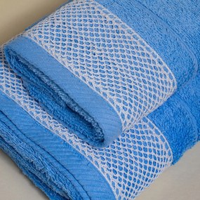 Πετσέτες Μπάνιου (Σετ 3τμχ) White Fabric Keira Ciel 600gsm