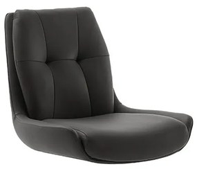 Bali Καρεκλα Relax Μαύρη + Υποπόδιο 83x86x102 cm