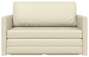 vidaXL Καναπές Κρεβάτι 2 σε 1 Κρεμ 124x71x78 cm Τεχνητό Δέρμα