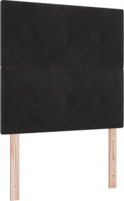 vidaXL Κρεβάτι box spring με στρώμα Μαύρο 120 x 190 cm Βελούδο
