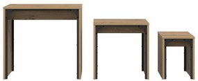 vidaXL Φωτιστικό Τραπεζάκι 3 pcs artisan δρυς 60 x 35 x 56 εκ.