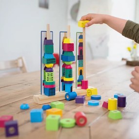 Ξύλινο Παιχνίδι Στοίβαξης Bs Toys Stack Towers