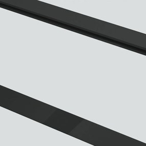 vidaXL Πόρτα Συρόμενη Μαύρη 102 x 205 εκ. από Γυαλί ESG / Αλουμίνιο