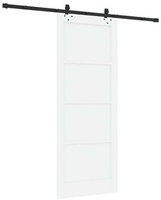vidaXL Σετ Συρόμενης Πόρτας ORKDAL Λευκό και μαύρο 83 x 211 εκ.